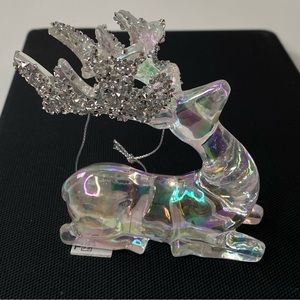 Reindeer Clear Christmas Ornament
